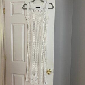 Tahari Knit Beach Cover Up in White